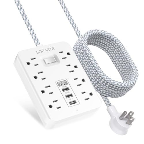 Surge Protector Power Strip 10 Ft, USB C Power Strip (PD 30W)