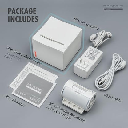 Nemonic Label Printer | Inkless Bluetooth Thermal Label Printer for Small Business | Durable Shipping Label Maker & Portable Wireless - color: Nemonic Printer