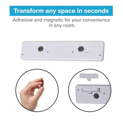 0.9" Ultra-Thin Wireless Under Cabinet Lights Battery-Operated LED Fixtures - 8.5" L Stick-On Push Lighting - 65 Lumens Warm White, Timer Included for Kitchen, Closet NAD Counter - size: 1 pack, style: Tap Control