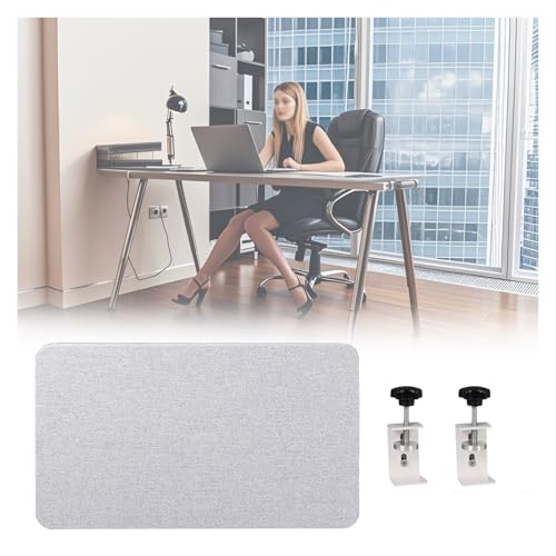 Adjustable Soundproof Acoustic Desk Divider Panel, Clamp On for Enhanced Visual Privacy and Noise Reduction, Ideal for Libraries and Classrooms - color: Light Grey, size: Length 80 cm