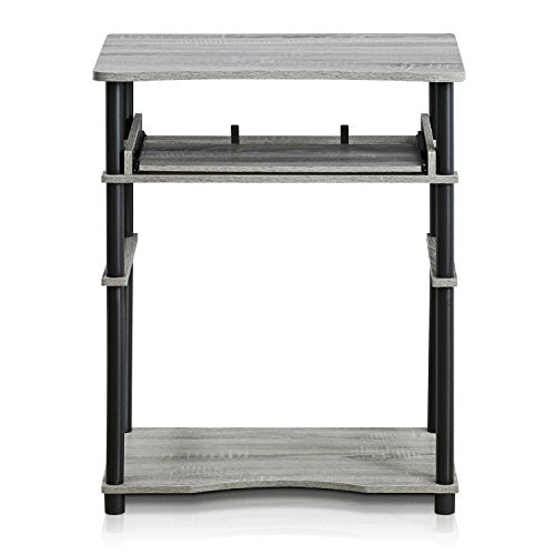 Furinno 10016GYW/BK Home Laptop Notebook Computer Desk, French Oak Grey/Black - color: French Oak Grey/Black, size: 16 Inch Wide