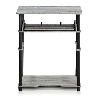 Furinno 10016GYW/BK Home Laptop Notebook Computer Desk, French Oak Grey/Black - color: French Oak Grey/Black, size: 16 Inch Wide