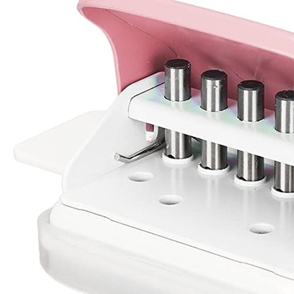 Manual Binding Machines, Heavy Duty 6mm Coil Binding Machine with Ruler for B5 A5 Documents Multipurpose Hand Punch Tool for Office School Use