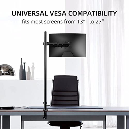 Pholiten Tall Single Monitor Mount with 47" Pole for 13-27" Screen