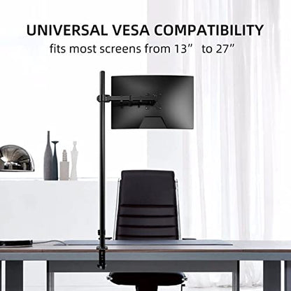 Pholiten Tall Single Monitor Mount with 47" Pole for 13-27" Screen