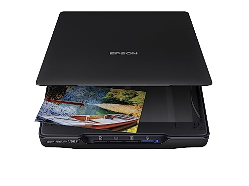 Epson Perfection V39 II Flatbed Photo Scanner 4800 dpi Optical Resolution | 4800 dpi Optical Resolution Image Scanning High-Rise Removable Lid Scan to Cloud and USB Power Black - style: Perfection V39 II