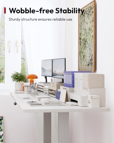 SANODESK Dual Motor 71''x 32'' Large Height Adjustable Standing Desk - color: White Frame+ White Top, size: 71x32