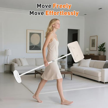 2-in-1 Floor Standing Book Stand, Foldable Book Holder for Reading with Page Clips, 19"–51" Height Adjustable, Sturdy Podium Stand for Reading, Bible, Laptop, Cookbooks, or Projector - size: (White）Higher with U-shaped
