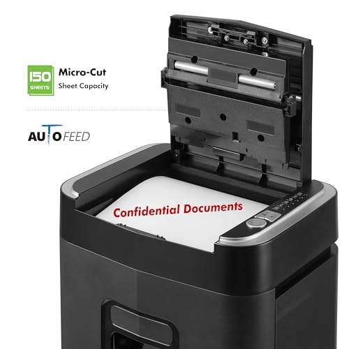 Aurora Professional Grade 150-Sheet Auto Feed Micro-Cut Paper and Credit Card Shredder/60 Minutes Continuous Run Time - size: 150-Sheet Micro Cut