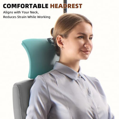 Leather Office Chair,Executive Ergonomic Desk Chair for Home Office, Gray - color: Grey