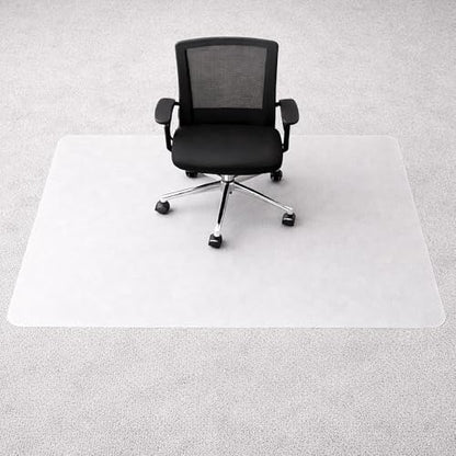 Marvelux Polypropylene Chair Mat for Low Pile Carpets and Carpet Tiles (up to 1/4" Thick), 29” x 46” White Office Carpet Protector, Rectangular, Eco-Friendly, Shipped Flat - size: 29" x 46"