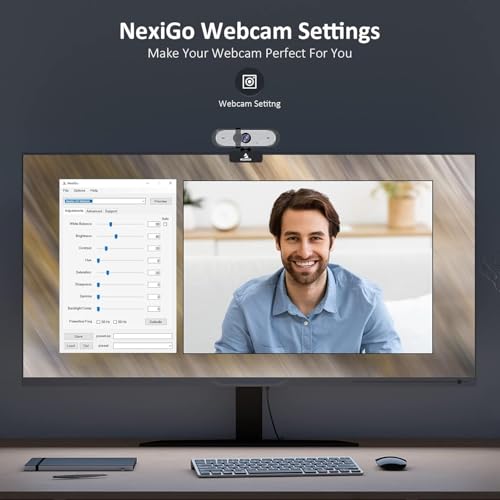 NexiGo N660P (Gen 2) 1080P 60FPS Webcam with Software Control, Dual Microphone & Cover, Autofocus, HD USB Computer Web Camera, for OBS/Gaming/Zoom/Skype/FaceTime/Teams/Twitch - style: 1080P 60FPS Webcam