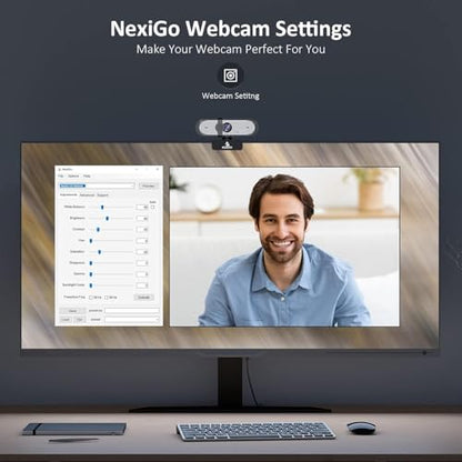 NexiGo N660P (Gen 2) 1080P 60FPS Webcam with Software Control, Dual Microphone & Cover, Autofocus, HD USB Computer Web Camera, for OBS/Gaming/Zoom/Skype/FaceTime/Teams/Twitch - style: 1080P 60FPS Webcam