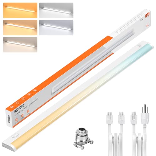 36inch Linkable Under Cabinet Lighting Hardwired Plug-in,Wired LED,18W - color: 1 Pack, size: 36 INCH
