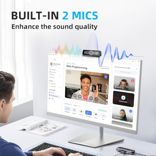 1080P HD Webcam with Microphone, USB Computer Camera for Laptop PC Desktop - style: 1080Pro webcam