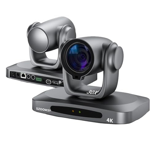 PTZ Camera 4K 30X Optical Zoom AI Auto Tracking - Professional Conference Camera with HDMI/3G-SDI/USB/POE IP Streaming for Church Worship, Education, YouTube Live, Facebook Streaming & Remote Meetings - style: 30X HDMI/SDI/USB/LAN/4K