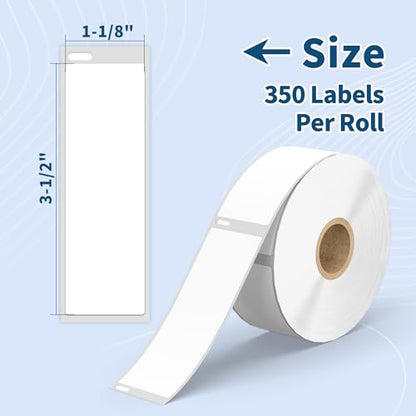 Tacnology 12 Rolls 4200 Labels Direct Thermal Labels Compatible with DYMO 30252 (1-1/8" x 3-1/2") Address & Barcode for Dymo Label 450, 450 Turbo,4X & Zebra Desktop Printers - color: Dm 30252 | 12rolls 4200p