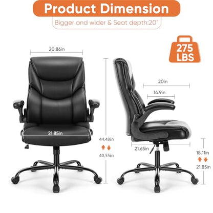 Sweetcrispy Computer Desk Chair, Lumbar Support Video Game Chair PU Leather - color: Inky, style: 1 Pack