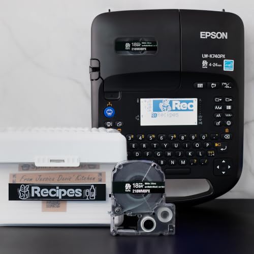 LABELWORKS Epson LW-K740PX Industrial Label Maker Kit - Portable Handheld | Handheld industrial label maker kit for office, home & healthcare, durable ID & organization labels, uses LABELWORKS PX tapes
