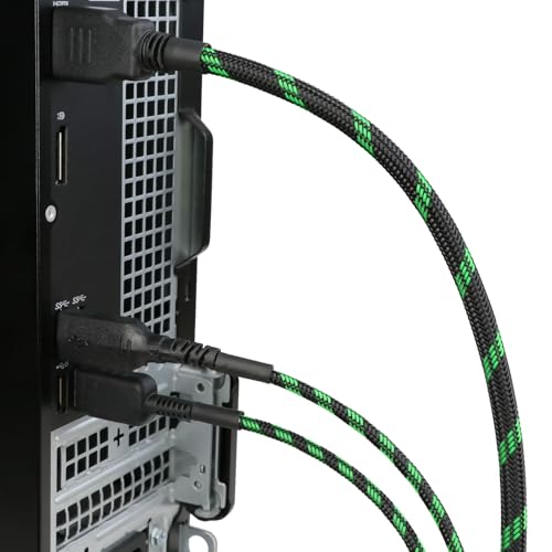 25ft PET Expandable Braided Cable Sleeve 1/2inch(12mm) Pet Braided Cable Sleeve for Audio Video Device Wire Automotive Wire (Black Green) - color: Black Green, size: 12mm"(1/2 inch)