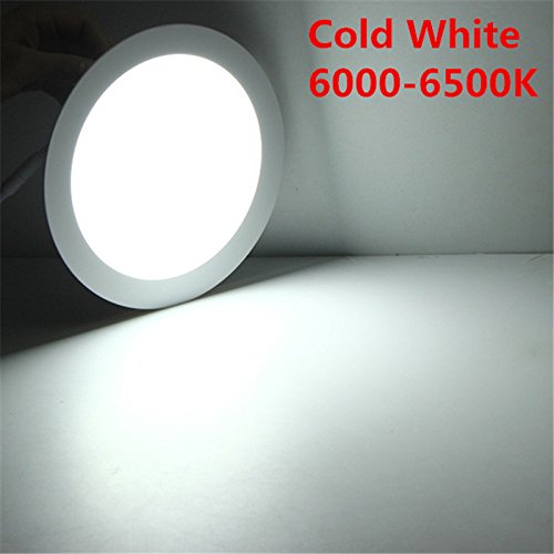 BSOD LED Panel Light 3W 4W 6W 9W 12W 15W 18W 24W Flat Lamp Round Ultra-Thin Recessed Ceiling Light Downlight Fixture Kit (Cool White, 4W) - color: Cool White, size: 4W
