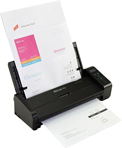 IRIScan Pro 5 Color Portable Duplex Document Scanner, Auto Document Feeder (ADF) 20Pages, Ultra Speed 20PPM, 1 Click scan to PDF, Full OCR 138 Languages, Scan to JPG/PDF/Word/Excel/Cloud