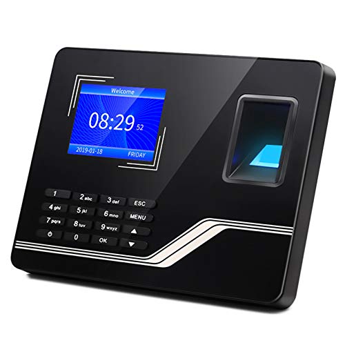 Punch Card Machine Intelligent Biometric Fingerprint Password Attendance Machine Employee Checking-in Recorder 2.8 inch TFT LCD Screen Time Attendance Clock,Korean - size: Korean