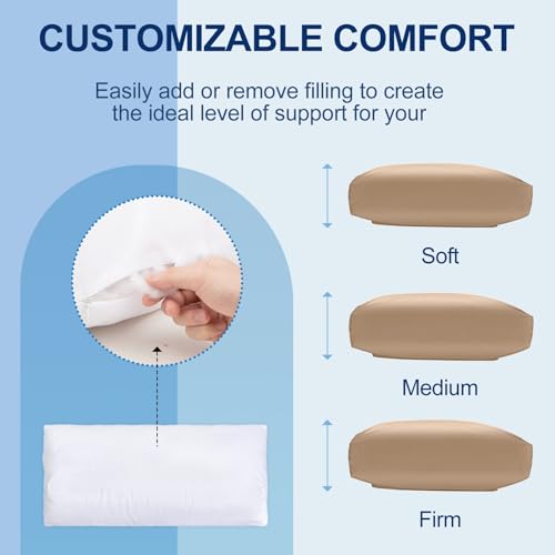 Recliner Pillow, Adjustable Neck & Head Support Pillow - color: Camel