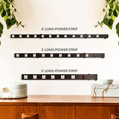 Heavy Duty Metal Power Strip Surge Protector Mounting Brackets, Compatible for All OPENTRON Models and Other Popular Brands