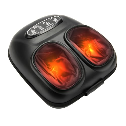 LINGTENG Foot Massager, Heated Foot Massager (Graphite Black) | Foot Massage with 3 Modes, 3 Intensity Levels, 15-Min Timer, Birthday Gifts for Women Men, Anniversal Gifts, Size up to 13" - color: Dark Black