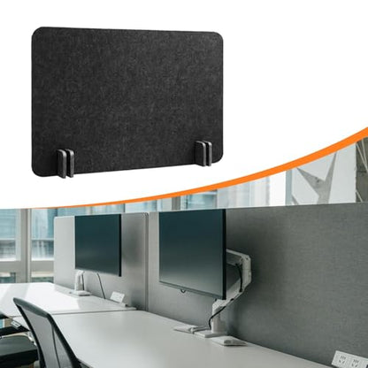 Desk Divider Felt Table Partition Acoustic Privacy Screen Noise Reducing Removable Panel Lightweight Structure Freestanding Suitable for Classroom, Black 40x50 cm - color: Black 40x50 Cm