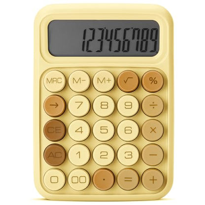 Mr. Pen- Mechanical Switch Calculator, 12 Digit Large LCD Display | Beach Sand with Big Buttons, Mechanical Switch Calculator for Home, School, Office - color: Cool Brown
