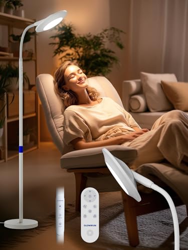GLOWRIUM 48000 LUX Sunlight Lamp, 36W Task Floor Lamp, Reading Floor Lamp