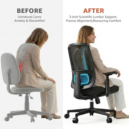 ErgoSift M1 Ergonomic Office Chair with 3.1-Inch Adjustable Seat Depth