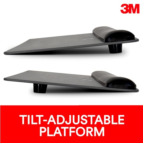 3M Gel Wristrest Platform for Keyboard and Mouse, 10.6 in x 25.54 in x 1 in