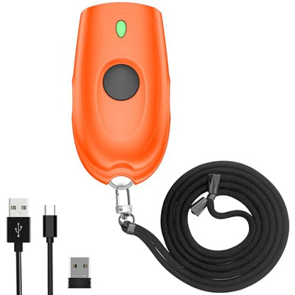 Symcode Bluetooth 2D Barcode Scanner Mini QR Portable Barcode Scanner 3-in-1 Bluetooth & 2.4G Wireless & USB Wired Barcode Scanner with Android,iOS,Computers,Windows, 2D QR Orange - color: 2D QR Orange