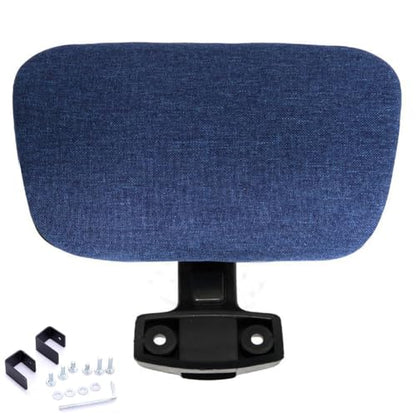 Universal Office Chair Headrest Attachment | Adjustable Desk Chair Mesh Neck Pillow | Soft Computer Armchair Head Rest | Easy to Install (Dark Blue (Black Back),clamp inner diameter 1.02"/2.6 cm) - color: Dark Blue (Black Back), size: clamp inner diameter