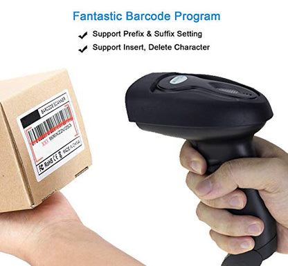 NETUM Wireless Barcode Scanner, Handheld 1D Laser Barcode Reader - color: NT-1698W
