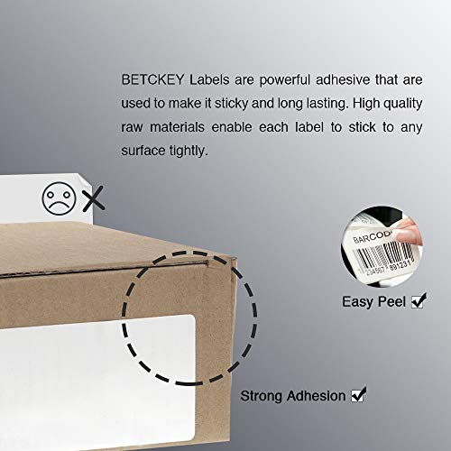 BETCKEY - 3" x 1.5" (76 mm x 38 mm) Thermal Labels, [20 Roll/19000 Labels]
