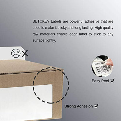 BETCKEY - 3" x 1.5" (76 mm x 38 mm) Thermal Labels, [20 Roll/19000 Labels]