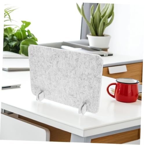 HOMSFOU 2Pcs Desk Divider Partition Felt Acoustic Privacy Panel for Office Student Desks Easy Tool Installation Noise Reduction Modern Design