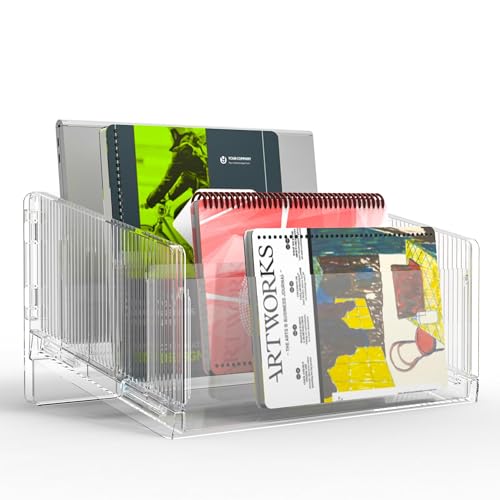 File Sorter Organizer, 5 Sections Acrylic Letter Tray 2 Pack | Desk Mail Organizer Letter Holder for Envelopes, Mail, Electronics - color: 2PCS