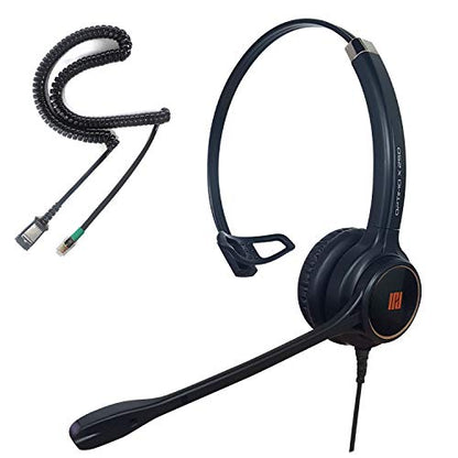 IPD IPH-250 Office Phone Headset with Noise Cancelling Microphone - color: 250-BL-LEAT