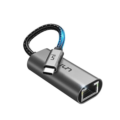 uni USB C to Ethernet Adapter 1Gbps, Driver Free RJ45 to USB C for Laptop - style: Grey-USB C