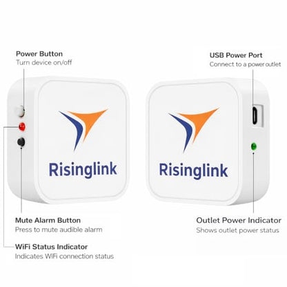 WiFi Power Outage Alarm Detector, Power Failure & Restoration Alerts with SMS Text, Email & Audible Alarm