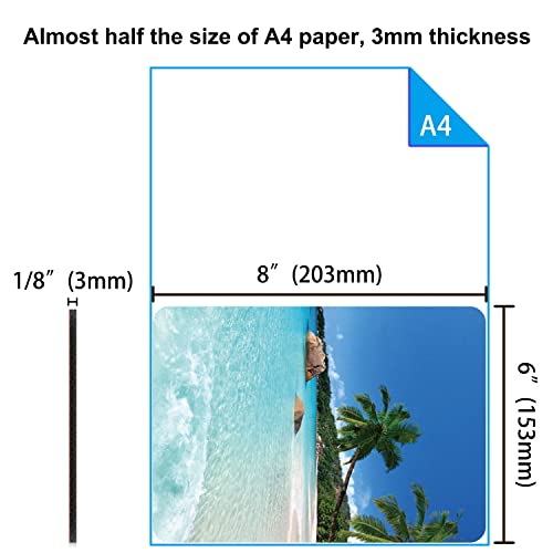 Small Mouse Pad 6 x 8 Inch, Audimi Mini Mouse Pad Thick for Laptop Wireless Mouse Home Office Travel, Portable & Washable (Beach) - color: Summer Beach