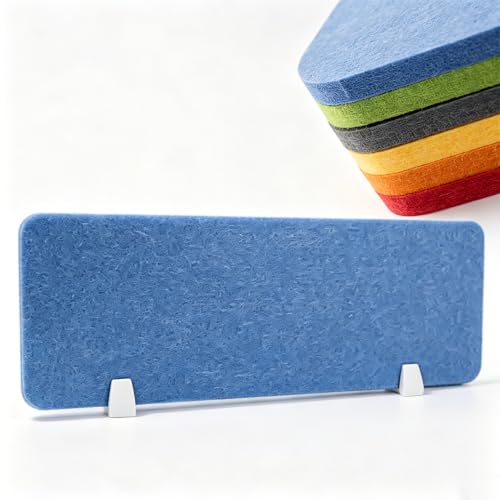 Desk Divider Acoustic Privacy Panel,Freestanding Noise Reducing Cubicle Desk Partition- Rounded Corners for Home Office, Classroom, Study Carrel & Open Office(Blue,30x40cm/11.8x15.7in) - color: Blue, size: 30x40cm/11.8x15.7in