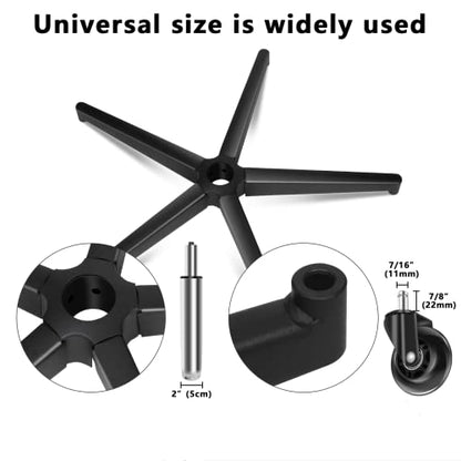 Heavy Duty Gas Lift Hydraulic/Pneumatic Piston for Office Chair,Desk Chair Base Replacement Reinforced Metal Leg