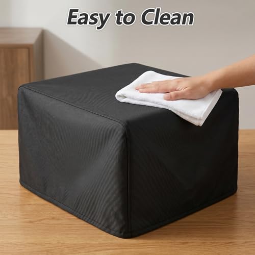 Universal Printer Dust Cover, Elastic Waterproof Printer Cover, Black Printers Protective Covers Compatible with HP DeskJet Epson XP Series, UV-resistant, 17.7x 15.75 x 9.8 inch