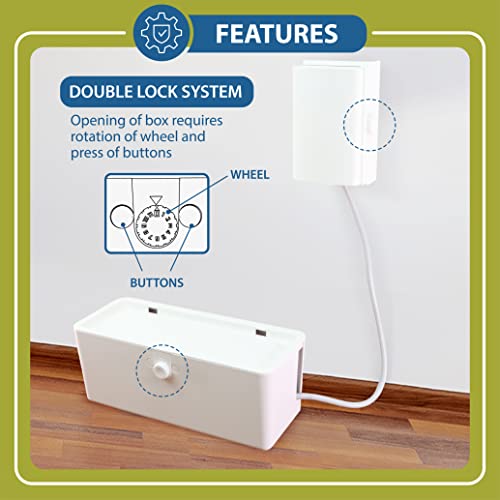 Power Strip Cover and Outlet Cover Box - Effectively Baby Proofs Power Strip on Floor or Wall, Protects Small Hands & Fingers, Cover Box and Outlet Cover Box (White-Bundle) - size: Power Strip Cover Box + Outlet Cover Box